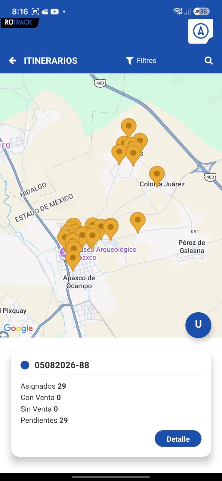 RuTrack · itinerarios