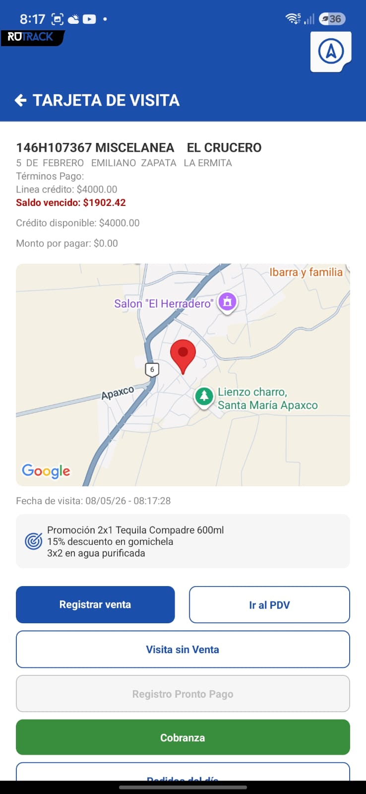 RuTrack · tarjeta de visita